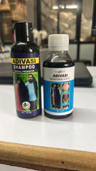 Adivasi Herbal Shampoo and Adivasi Neelambari Herbal Hair Oil Pack of 2